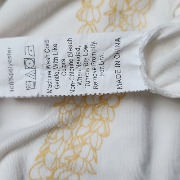 Mahina Made Lei Pikake 3 Strand Off White Tee T-Shirt Yellow Medium MahinaMade - Picture 15 of 15